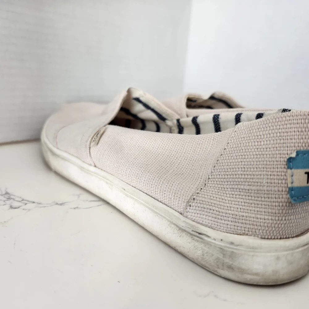 Toms Women's Natural Heritage Canvas‎ Slip-on Shoes Cream US 8.5